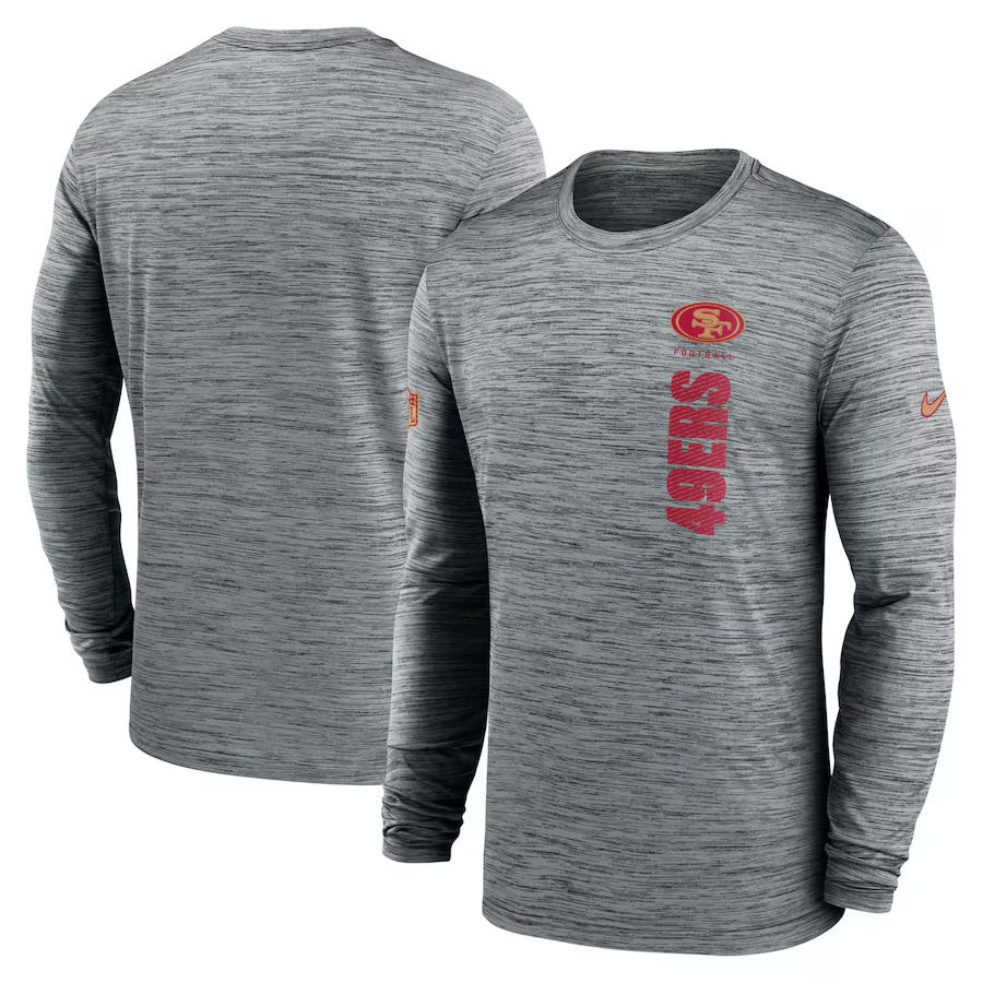 Men San Francisco 49ers grey stye #2 2024 Nike NFL long sleeve t shirts